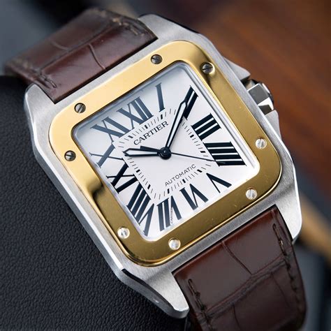 cartier santos 1911|cartier santos 100 size.